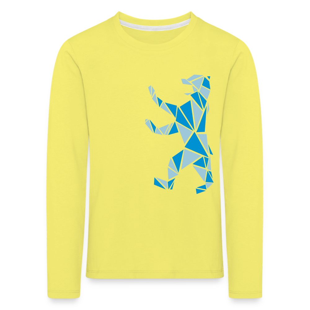 Berliner Bär Geometrie - Kinder Langarmshirt - Gelb