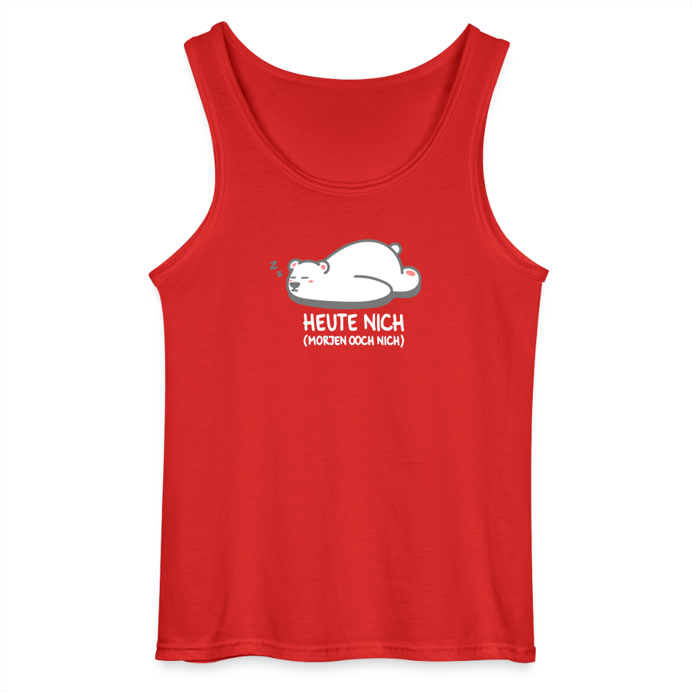 Heute nich! - Männer Tank Top - Rot