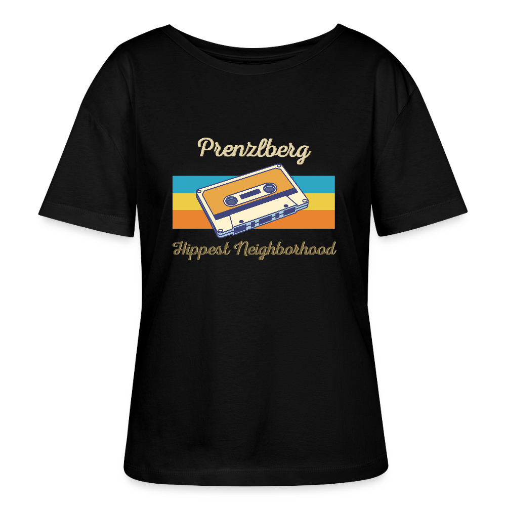 PrenzlBerg Hippest Neighborhood - Relaxed Rundhals Frauen Bio-T-Shirt - Schwarz