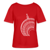 Der Turm von unten - weiß - Relaxed Rundhals Frauen Bio-T-Shirt - Rot