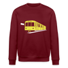 Die U-Bahn kommt - Unisex Bio Sweatshirt - Burgunderrot
