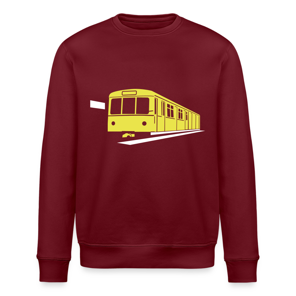 Die U-Bahn kommt - Unisex Bio Sweatshirt - Burgunderrot