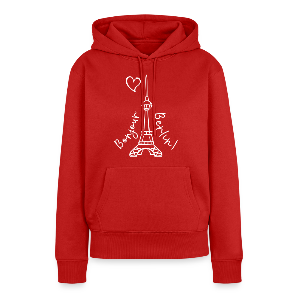 Eiffelturm in Berlin Bonjour - Frauen Premium Hoodie - Rot