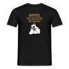 Kaffee motiviert - Männer Premium T-Shirt - Schwarz