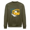 Bär in U-Bahn Kommt - Unisex Bio Sweatshirt - Khaki