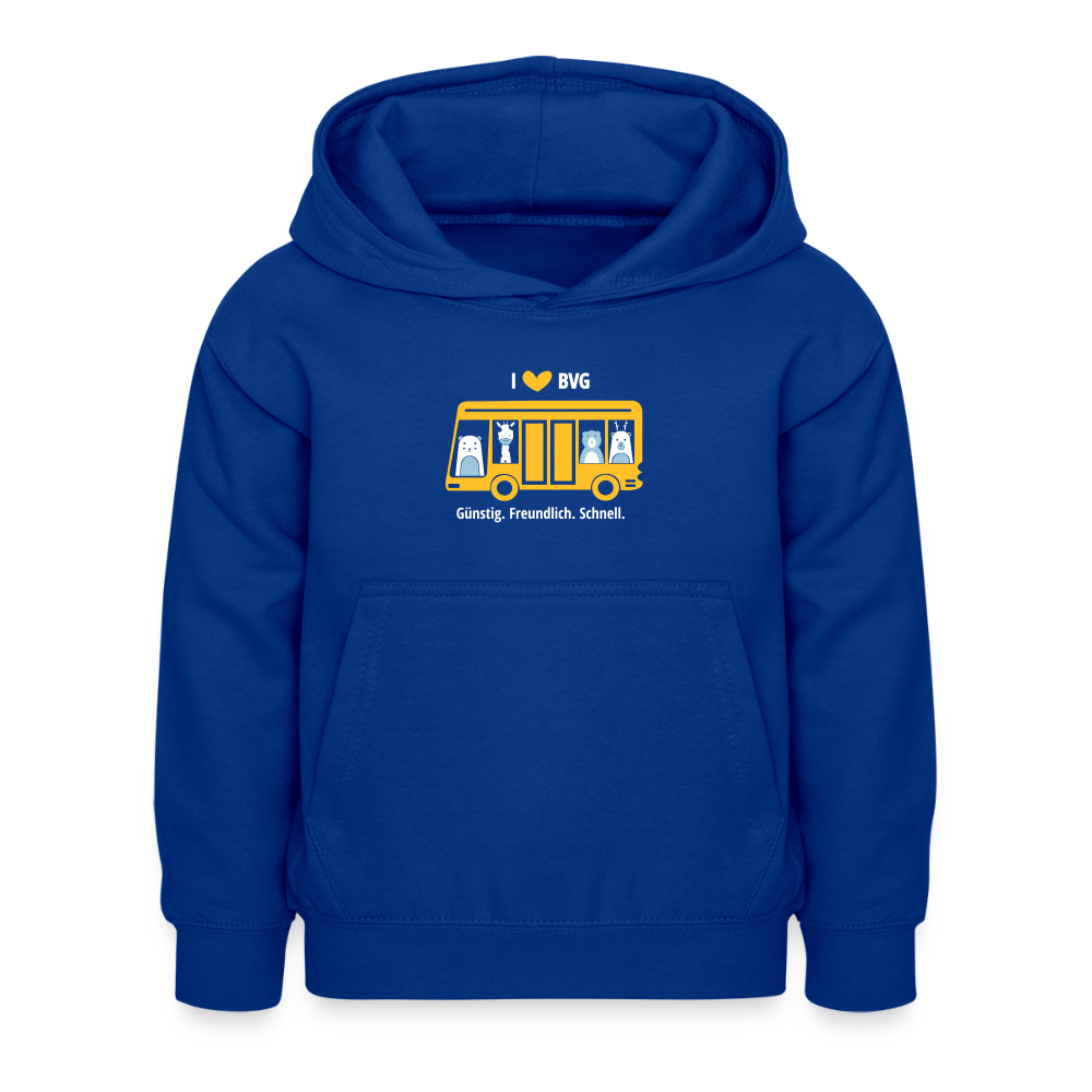 I love BVG - Kinder Hoodie - Royalblau