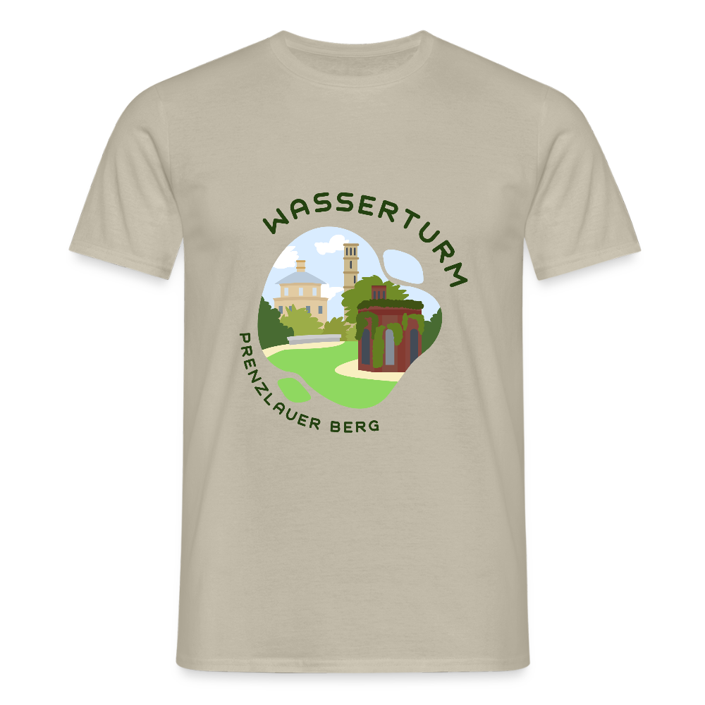 Wasserturm Prenzlauer Berg - Männer Premium T-Shirt - Sandbeige