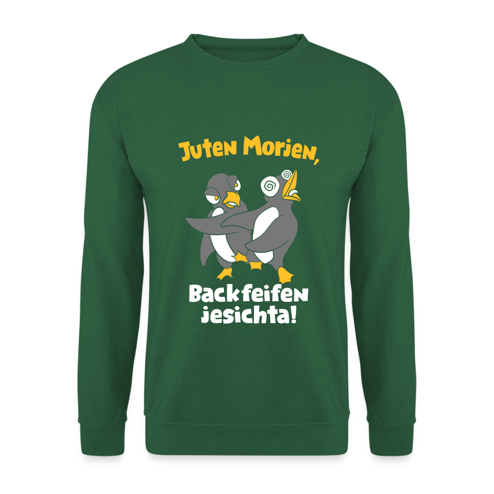 Juten Morjen, Backfeifenjesichta! - Unisex Pullover - Grün