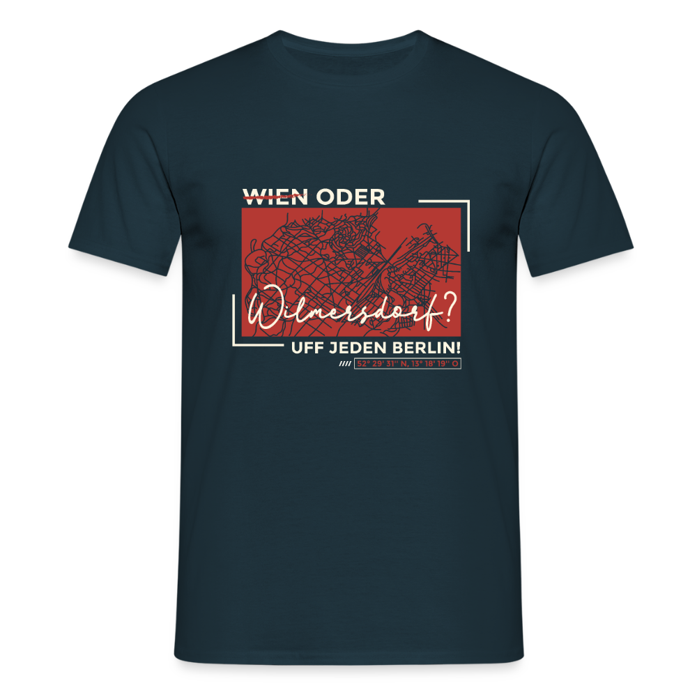 Wien Oder Wilmersdorf Uff Jeden Berlin - Männer Premium T-Shirt - Navy