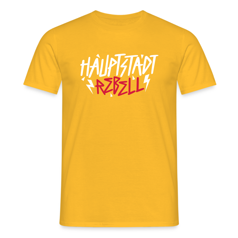 Haupstadt Rebell - Männer Premium T-Shirt - Gelb