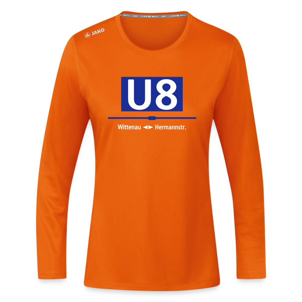 U8 - Frauen Sport Langarmshirt - Neonorange