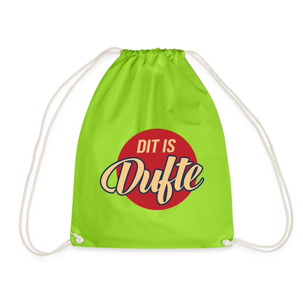 Dit Is Dufte - Turnbeutel - Neongrün