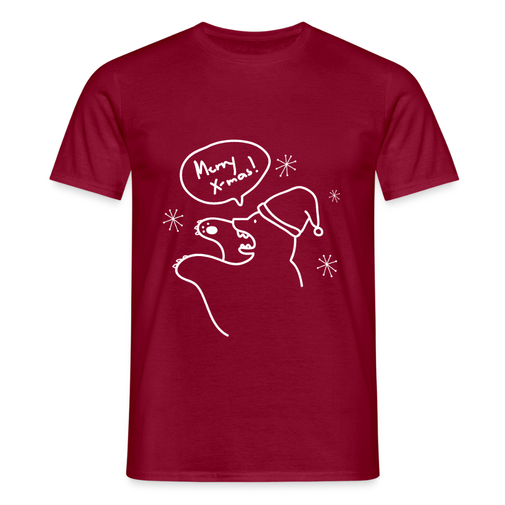Merry X-mas, grrrr - Männer Premium T-Shirt - Ziegelrot