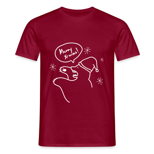 Merry X-mas, grrrr - Männer Premium T-Shirt - Ziegelrot