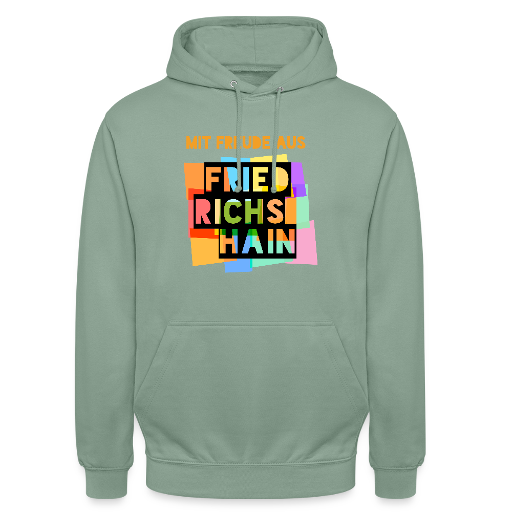 Freude aus Friedrichshain - Unisex Hoodie - Graugrün