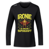 Ironie is meene Superkraft! - Frauen Sport Langarmshirt - Schwarz