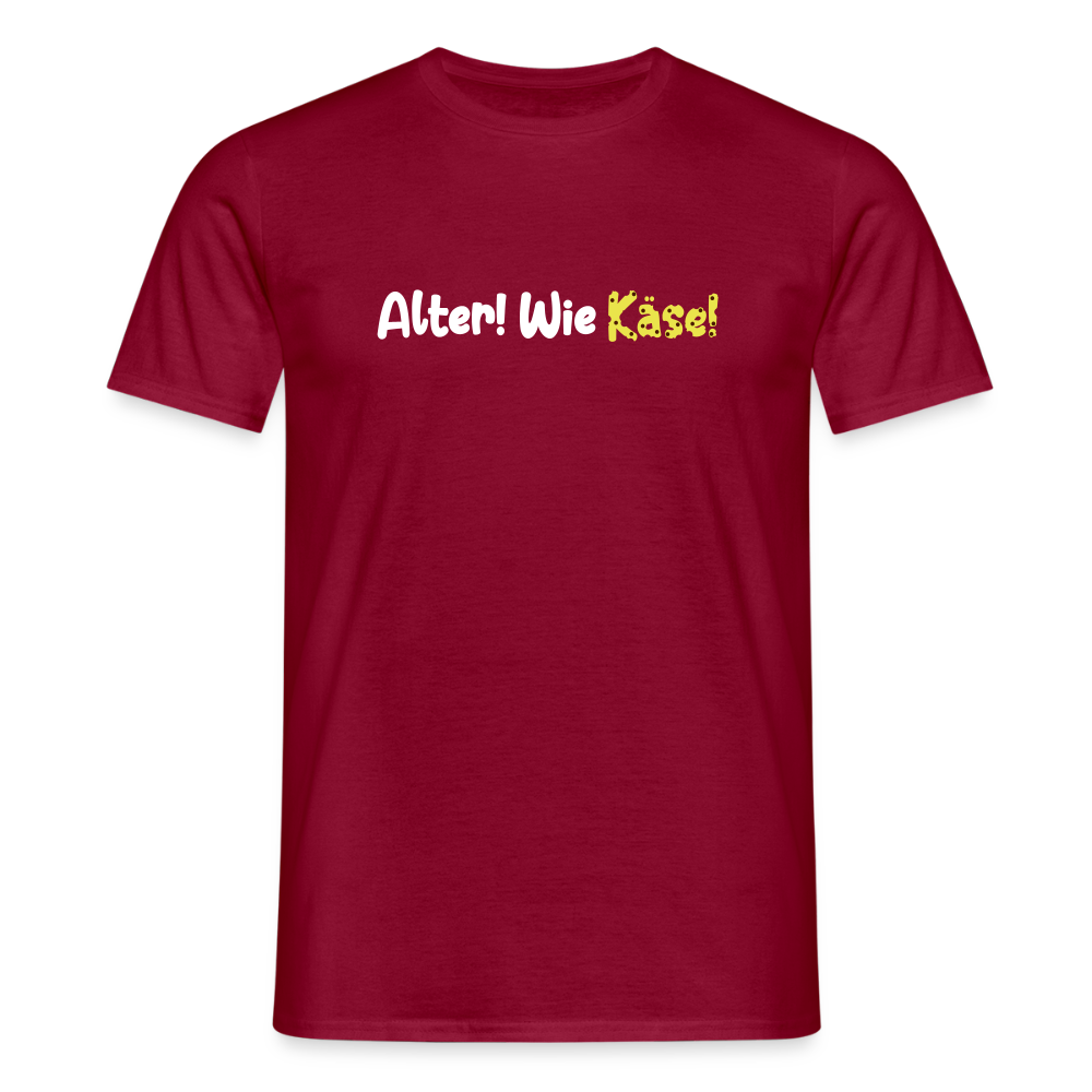 Alter! Wie Käse! - Männer Premium T-Shirt - Ziegelrot
