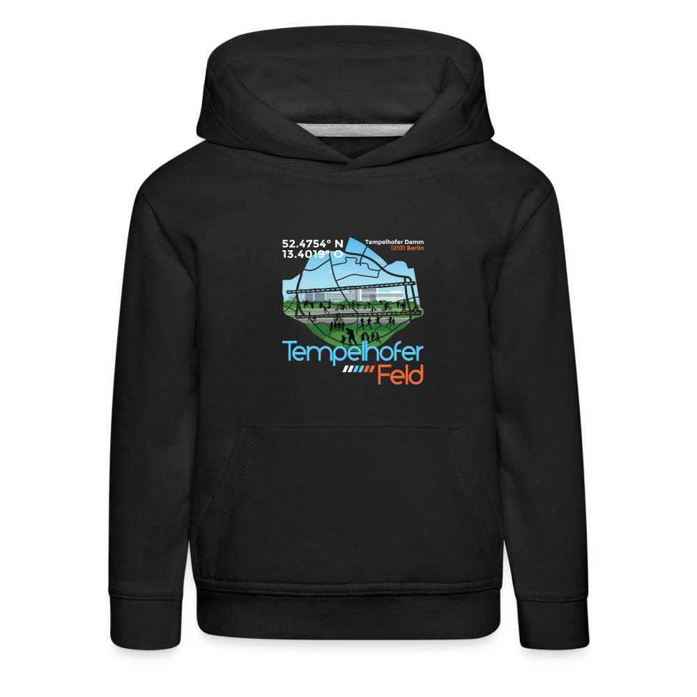 Tempelhofer Feld - Kinder Premium Hoodie - Schwarz
