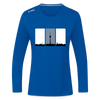 Berliner Skyline in Streifen - Frauen Sport Langarmshirt - Royalblau