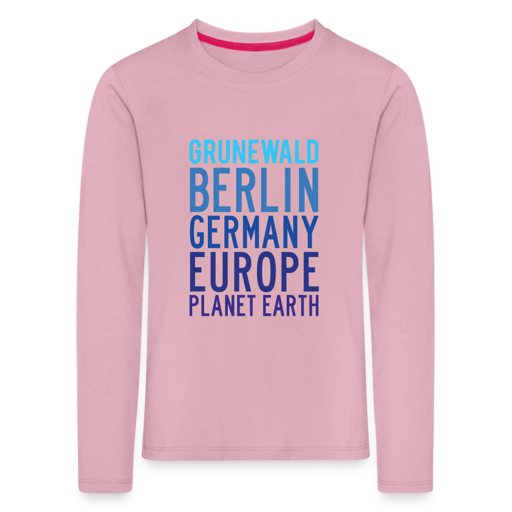 Grunewald Planet Earth - Kinder Langarmshirt - Hellrosa