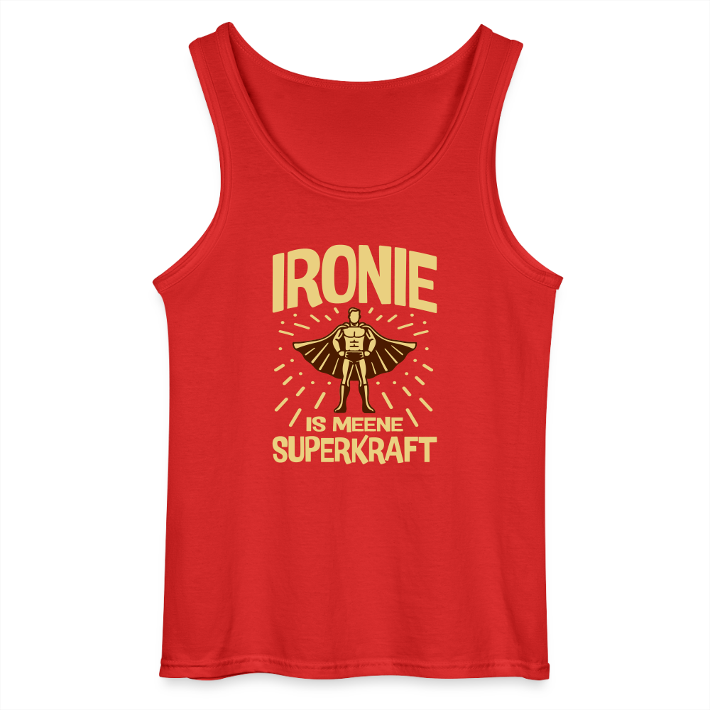 Ironie is meene Superkraft! - Männer Tank Top - Rot