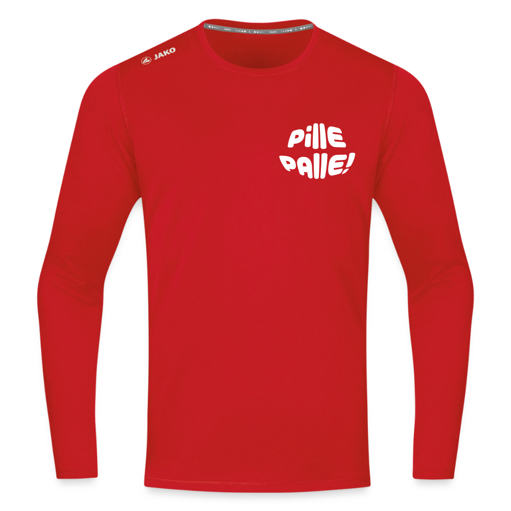 Pille Palle - Männer Sport Langarmshirt - Rot