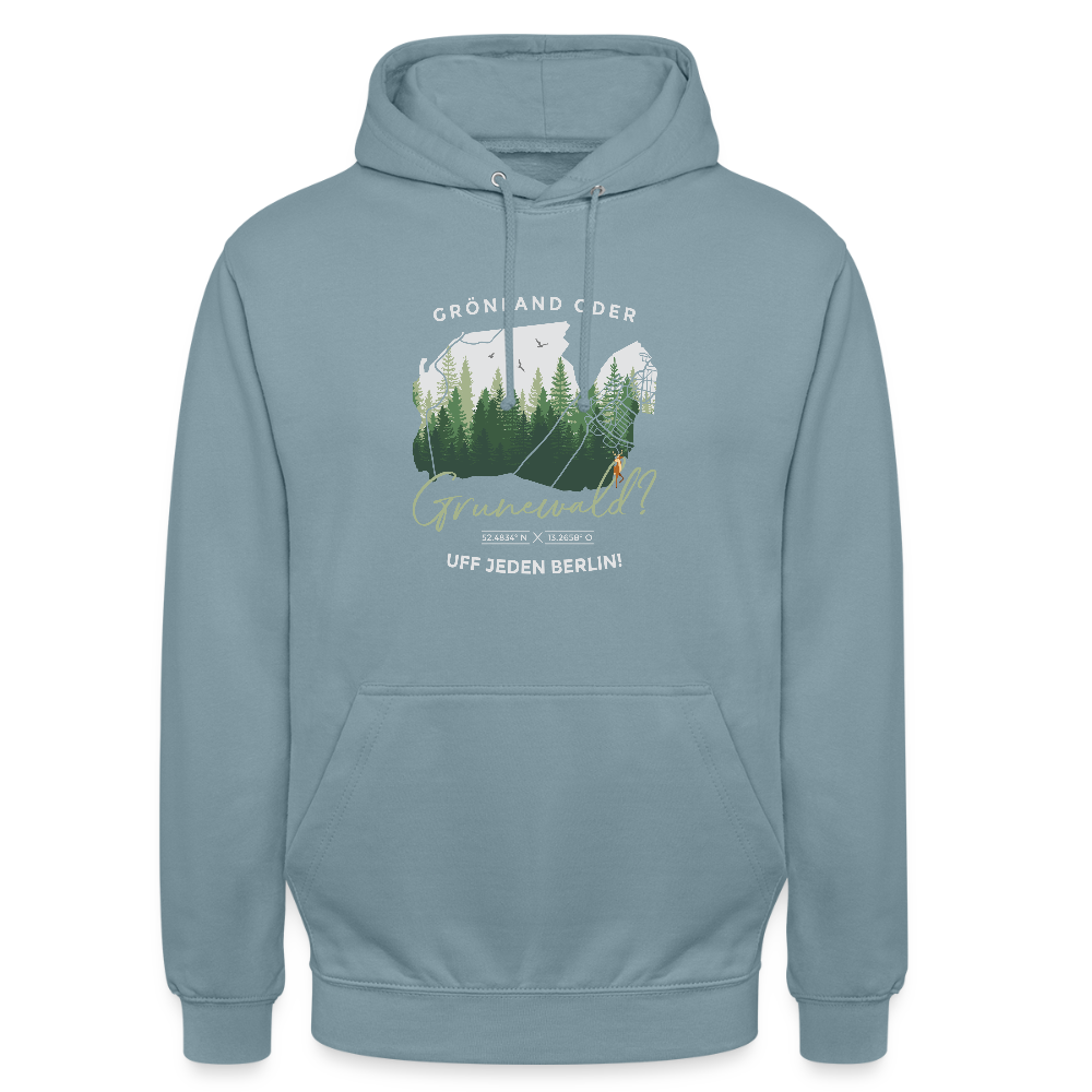 Grönland oder Grunewald - Unisex Hoodie - Nebelblau