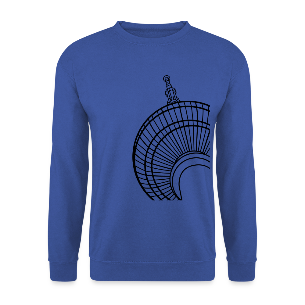 Der Turm von unten - schwarz - Unisex Pullover - Royalblau