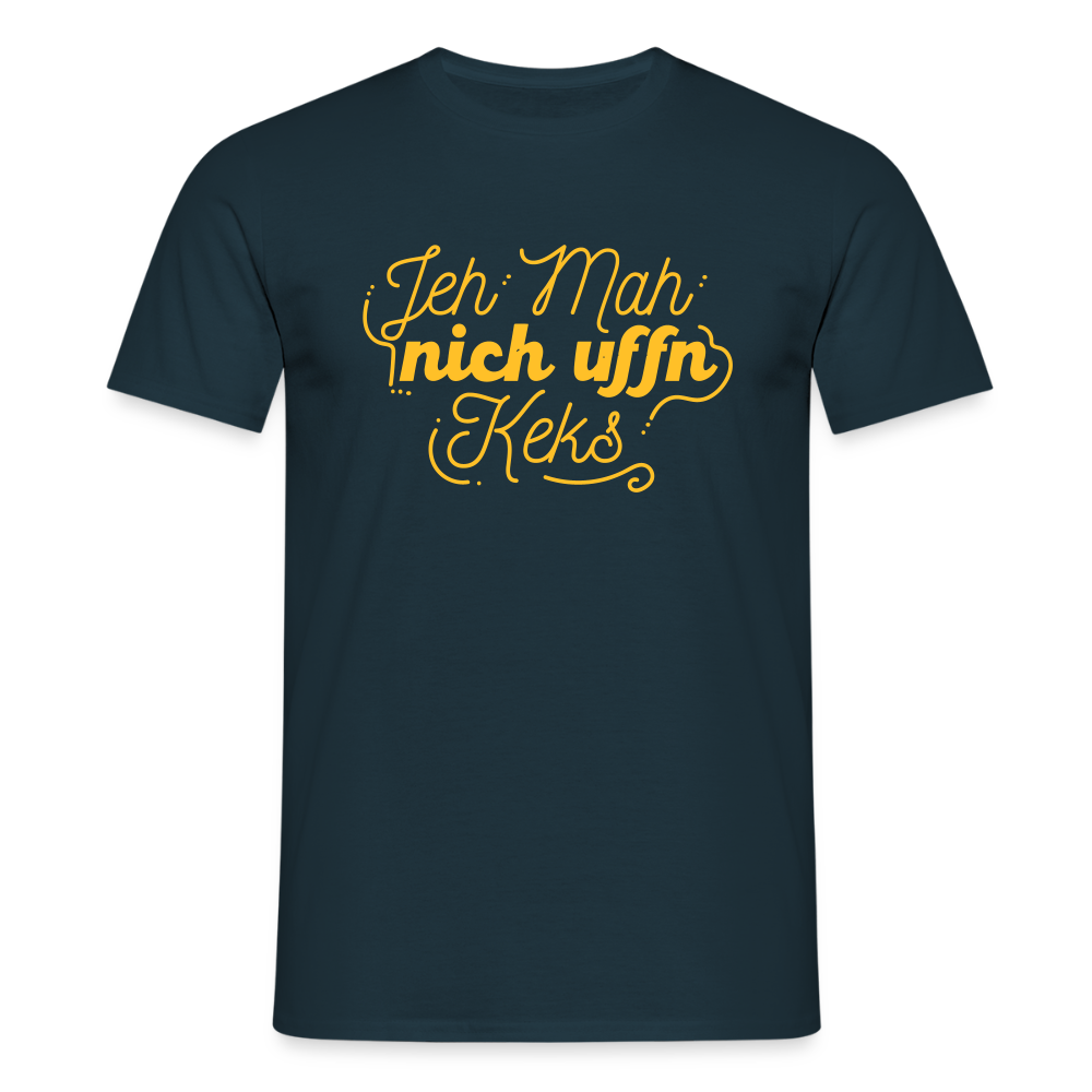 Jeh mah nich uffn Keks gelb - Männer Premium T-Shirt - Navy