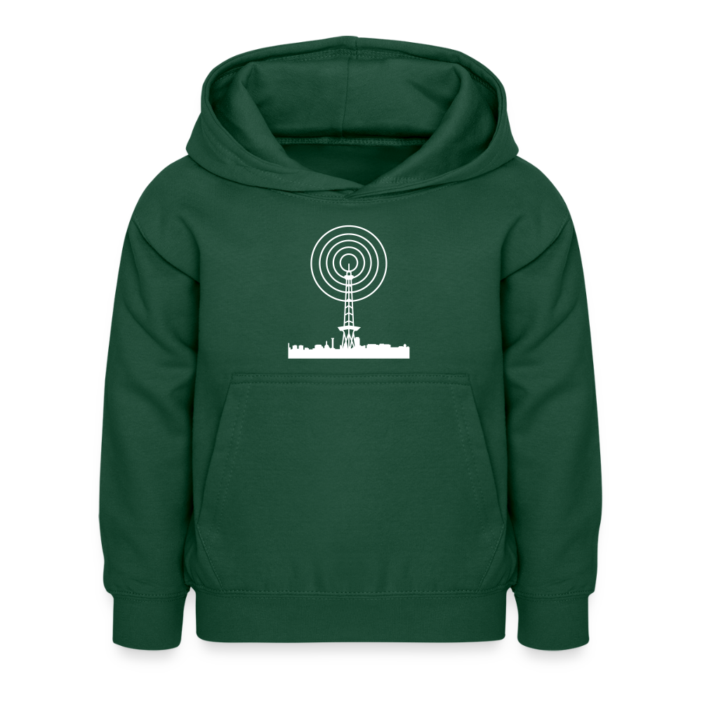 Funkturm im Fokus - Kinder Hoodie - Flaschengrün