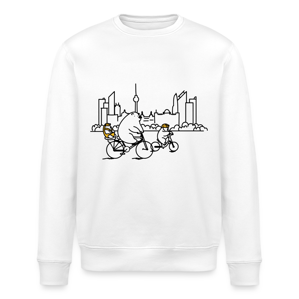 Fahrradtour Berlin - Unisex Bio Sweatshirt - Weiß