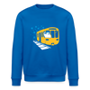 Bär in U-Bahn Kommt - Unisex Bio Sweatshirt - Königsblau