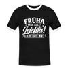 Früha war allet leichta! Ooch icke! - Männer Ringer T-Shirt - Schwarz/Weiß