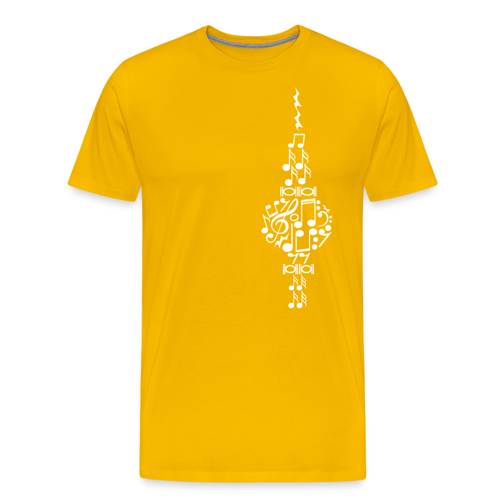 Fernsehturm der Noten - Männer Premium T-Shirt - Sonnengelb