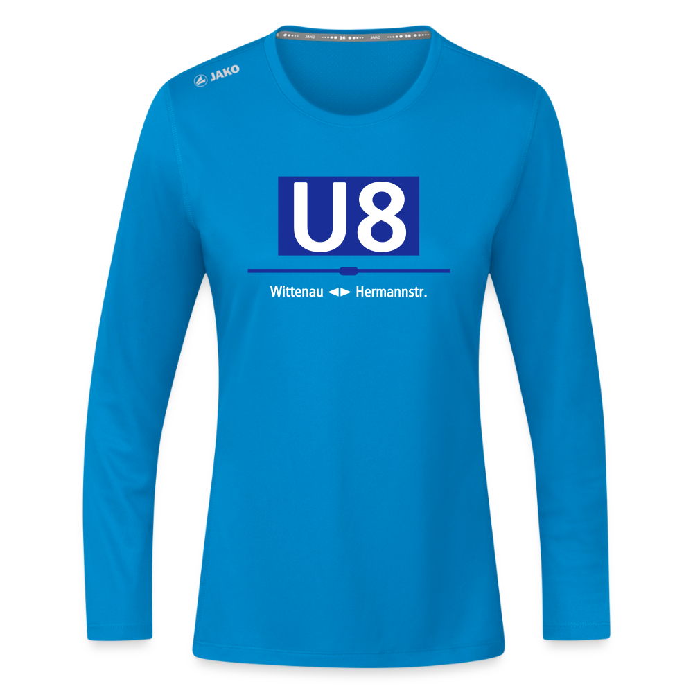 U8 - Frauen Sport Langarmshirt - Saphirblau