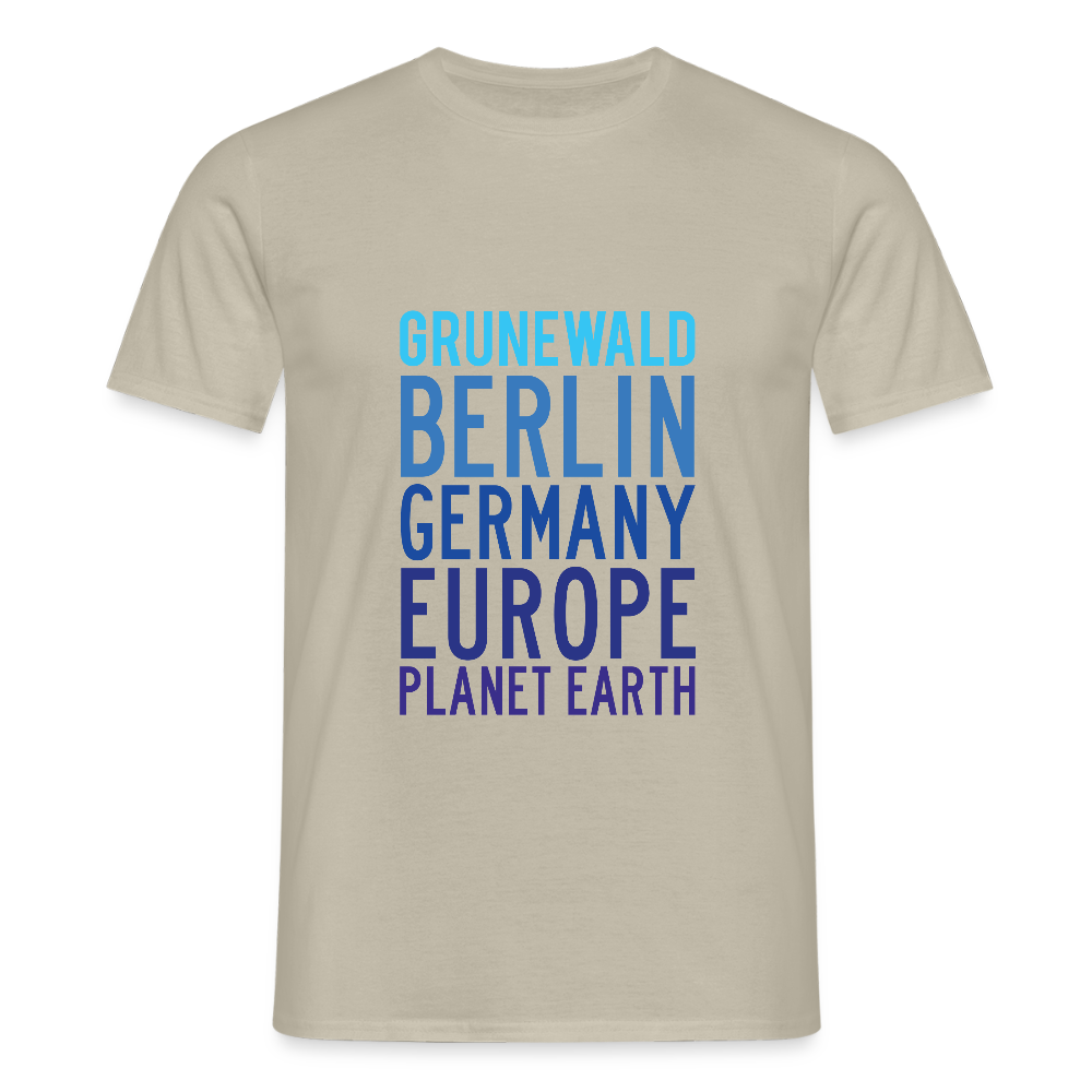 Grunewald Planet Earth - Männer Premium T-Shirt - Sandbeige