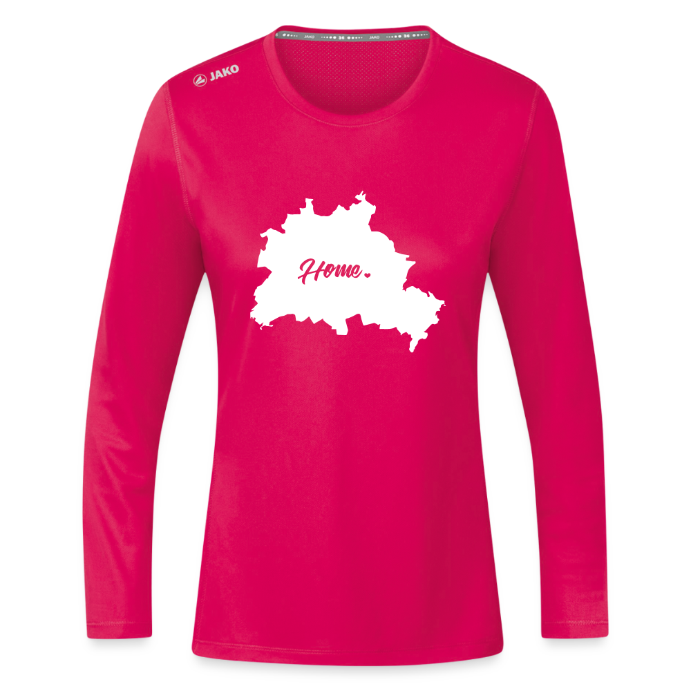 Heimat Berlin - Frauen Sport Langarmshirt - dunkles Pink