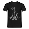 Eiffelturm in Berlin Bonjour - Männer Premium T-Shirt - Schwarz