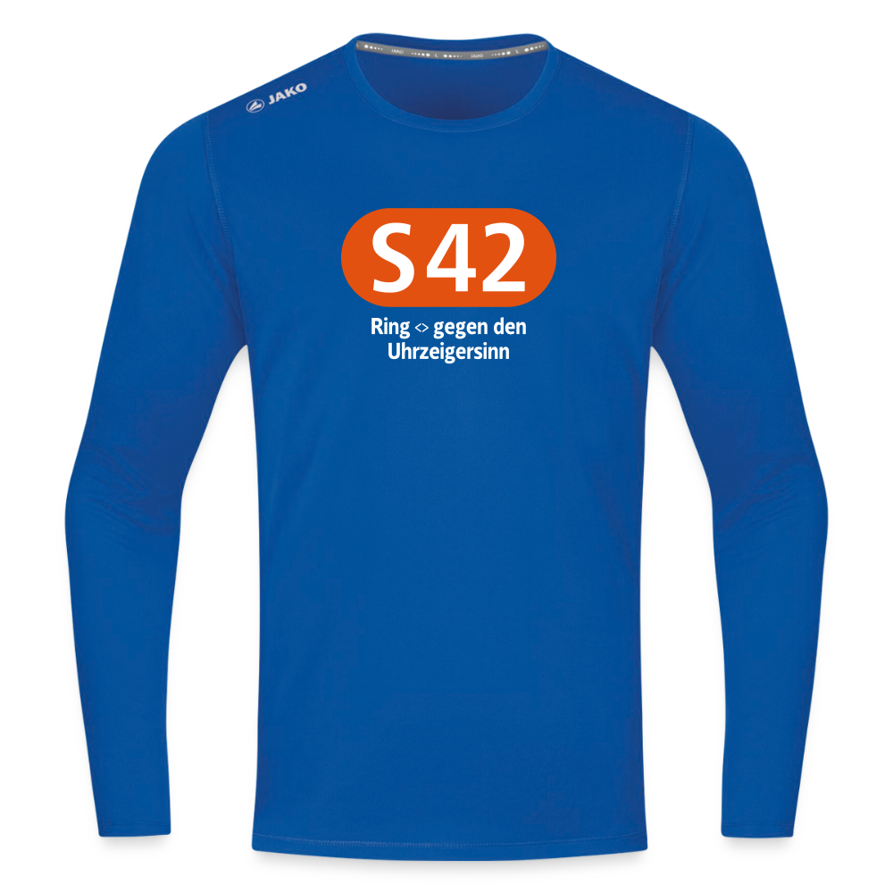 S42 - Männer Sport Langamshirt - Royalblau