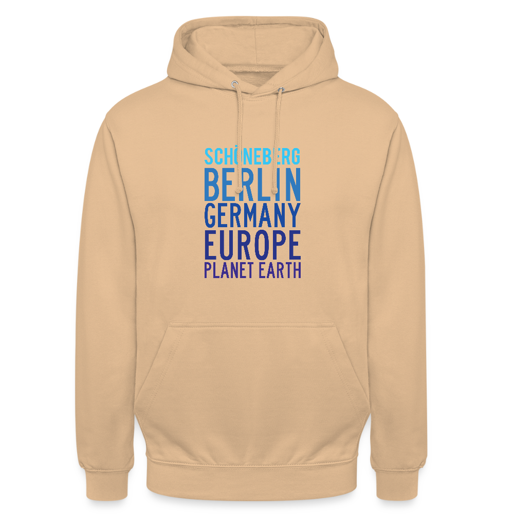 Schöneberg Planet Earth - Unisex Hoodie - Pfirsich