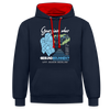 Georgien oder Gesundbrunnen - Kontrast Hoodie - Navy/Rot