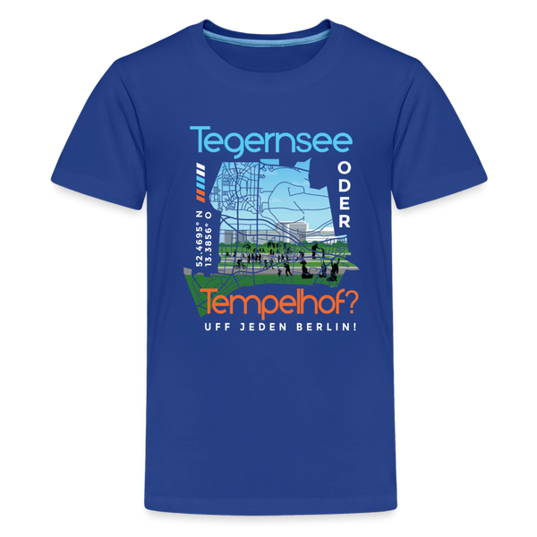 Tegernsee oder Tempelhof - Teenager Premium T-Shirt - Königsblau