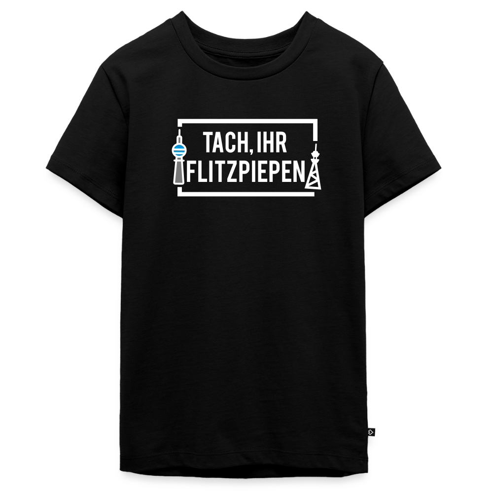 Tach ihr Flitzpiepen - weiß - Teenager Premium T-Shirt - Schwarz