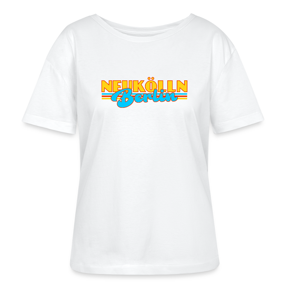 Neukölln Berlin Retro - Relaxed Rundhals Frauen Bio-T-Shirt - Weiß