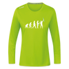 Evolution - Frauen Sport Langarmshirt - Neongrün