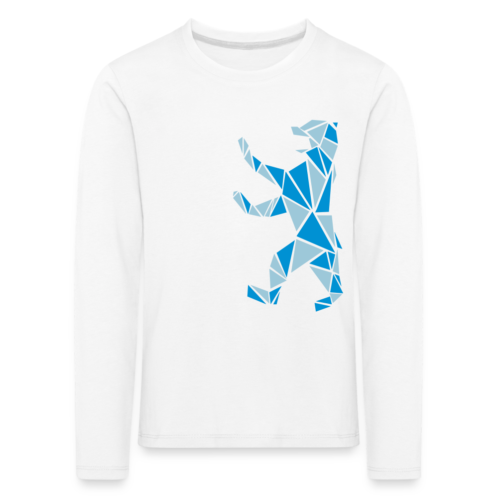 Berliner Bär Geometrie - Kinder Langarmshirt - Weiß