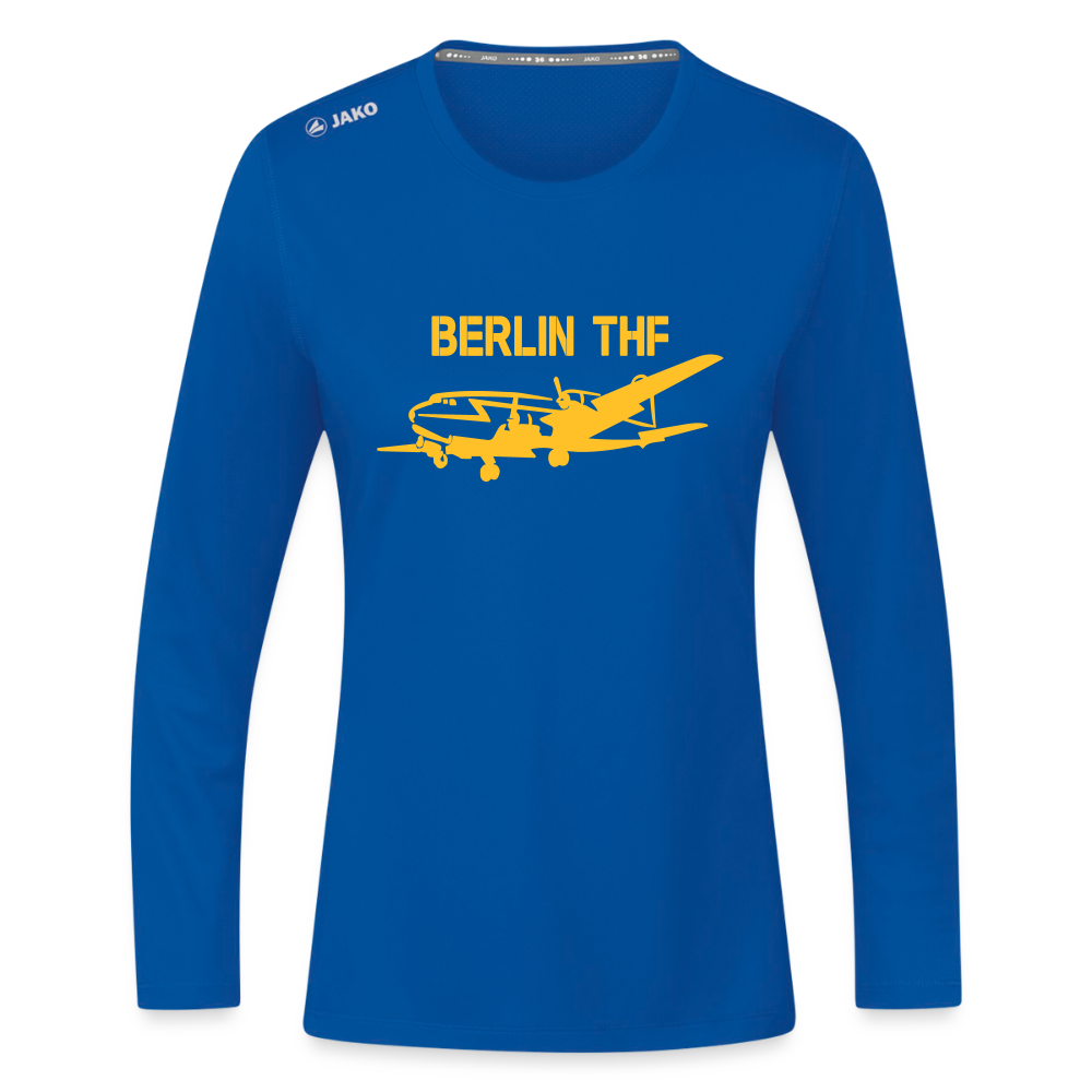 Berlin THF - Frauen Sport Langarmshirt - Royalblau