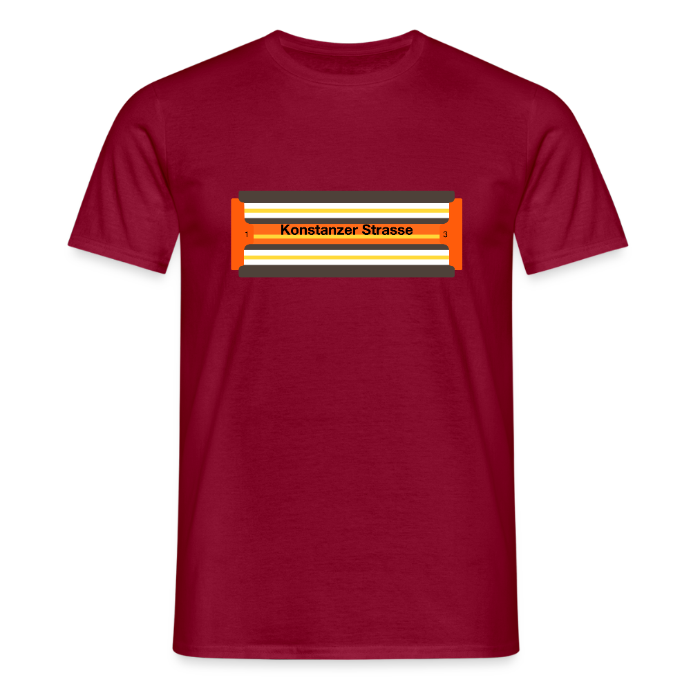 Konstanzer Strasse - Männer Premium T-Shirt - Ziegelrot