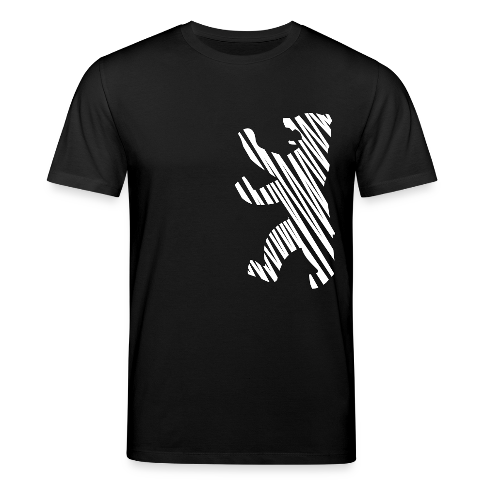 Berliner Bär im Netz - weiß - Unisex Bio T-Shirt - Schwarz