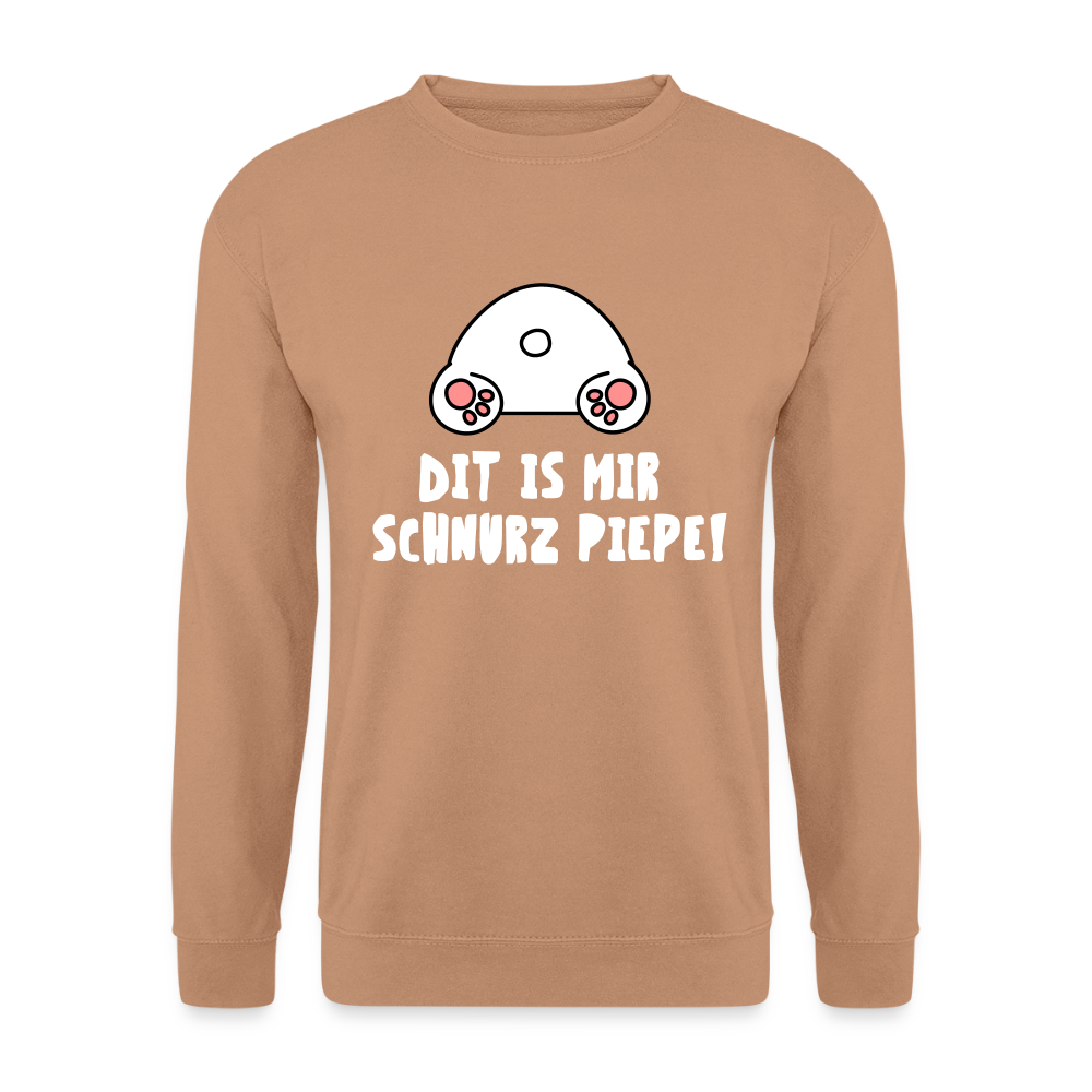Dit is mir Schnurz Piepe - Unisex Pullover - Mocca